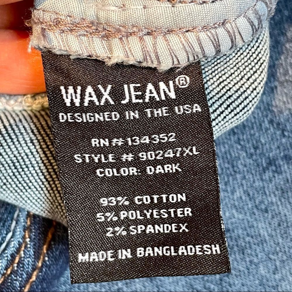 NWT WAX Jean Collection Distressed Slim, Stretch Straight Leg Blue Jeans - Picture 12 of 16